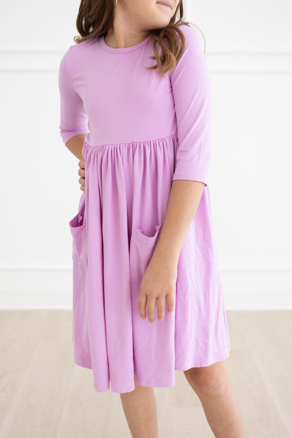 bright-lilac-pocket-twirl-dress Mila &  Rose - Sophia's Style-Bright Lilac Pocket Twirl Dress-6-12M--1